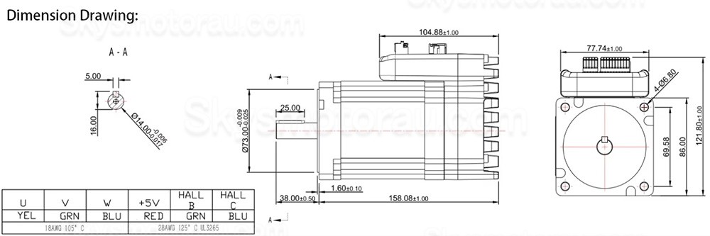 Nema 34 60mm 48V 440W Integrated AC Servo Motor JMC iHSV86-30-44-48 1.4N.m 3000RPM